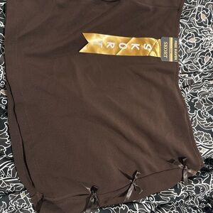 Skort Brown Ribbon Detail Skort